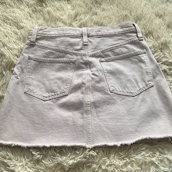 MADEWELL Rigid Denim A-Line Mini Skirt in Marble Lilac - Picture 6 of 13